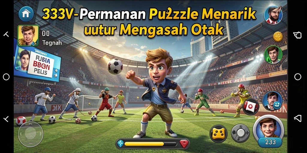 Screenshot utama 333V menampilkan gameplay Puzzle yang menantang.