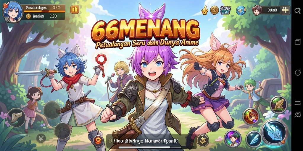 Tampilan gameplay luar biasa dalam dunia anime yang mengesankan.