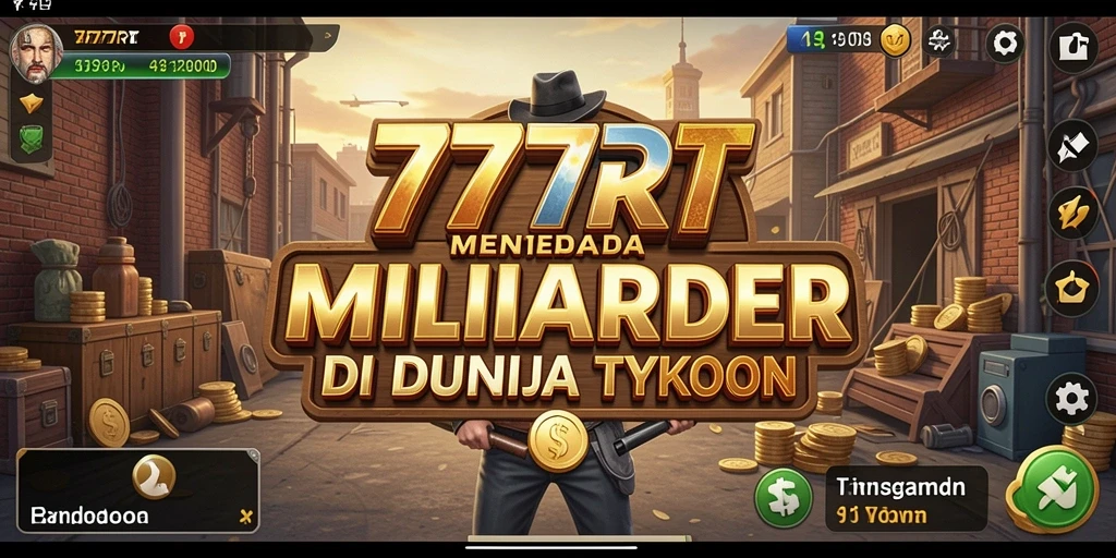 Tampilan gameplay <strong>777RT</strong> yang menampilkan strategi bisnis yang mendebarkan.