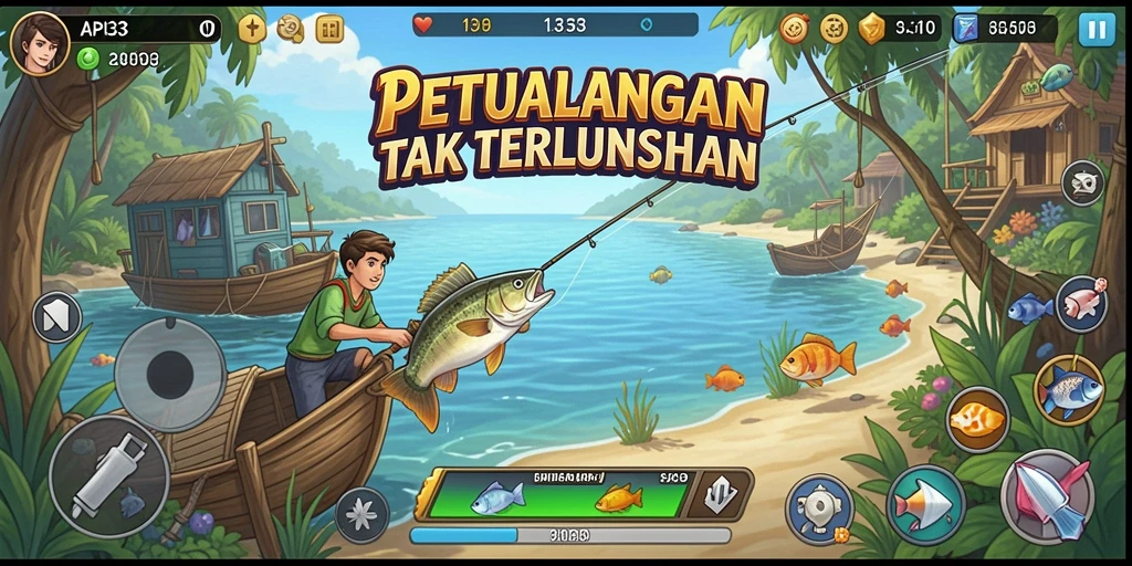 Tangkapan ikan besar dalam permainan memancing API33.