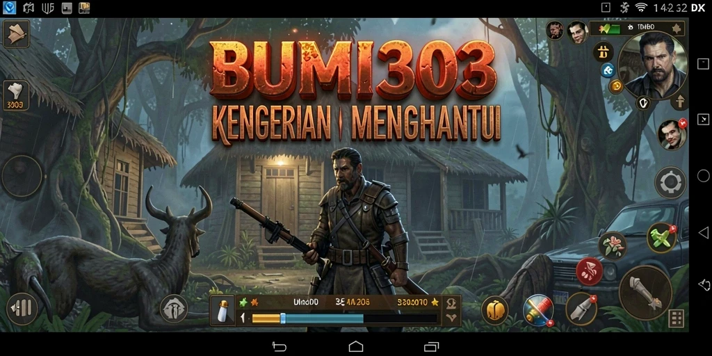Gameplay BUMI303 menampilkan suasana Horror yang mencekam dan menyeramkan.