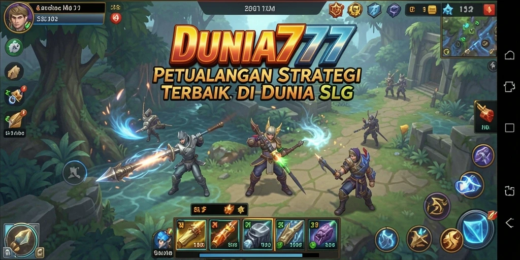 Tampilan gameplay menarik dari DUNIA777 dengan pertempuran strategis.
