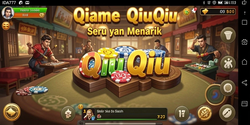 Screenshot gameplay IDA777 yang menunjukkan keseruan bermain QiuQiu.