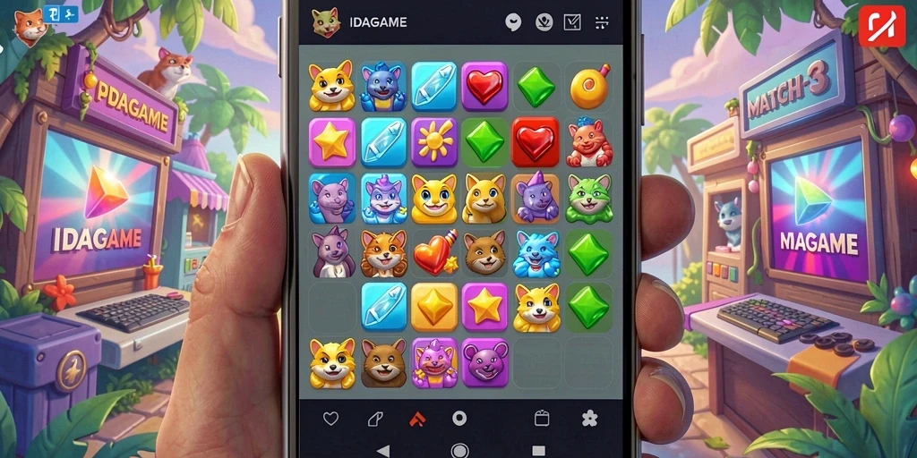 Tampilan gameplay seru dari IDAGAME yang menantang.