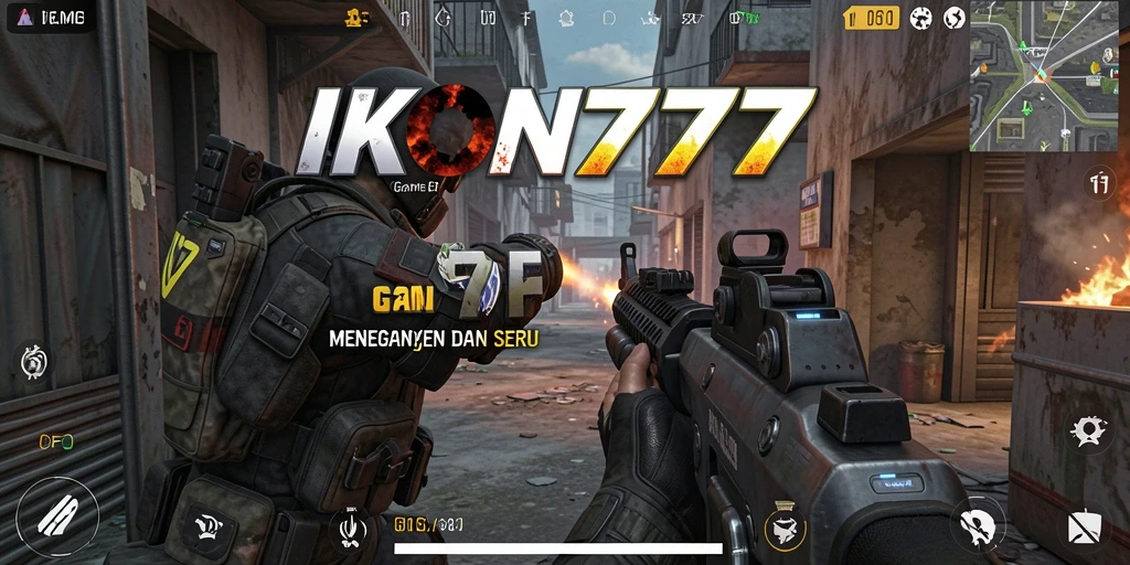 Screenshot gameplay menegangkan di IKON777 dengan aksi FPS.