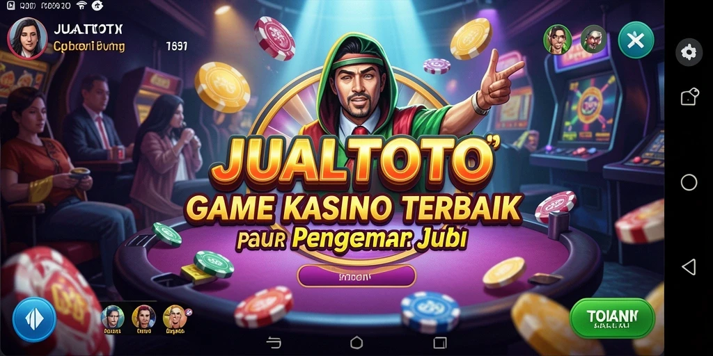 Screenshot gameplay JUALTOTO dengan suasana Kasino yang mendebarkan.