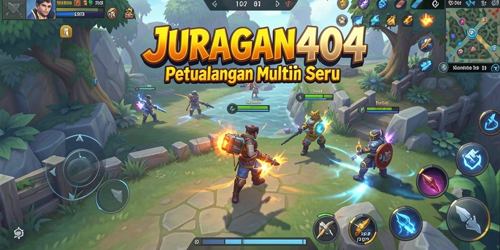Screenshot JURAGAN404 dengan aksi pertarungan yang intens.