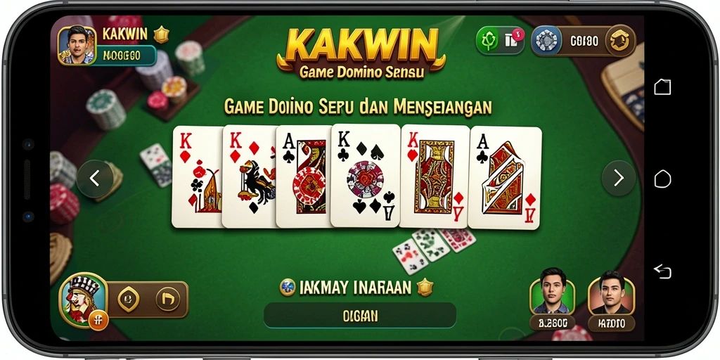 Gameplay seru KAKWIN dengan domino interaktif yang menarik.