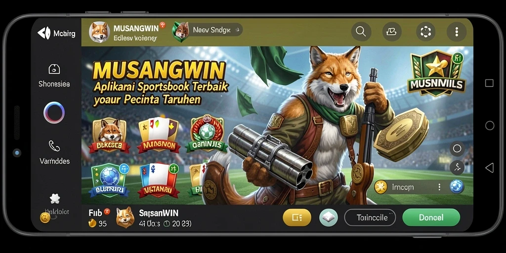Tampilan utama gameplay Sportsbook MUSANGWIN yang menarik dan interaktif.