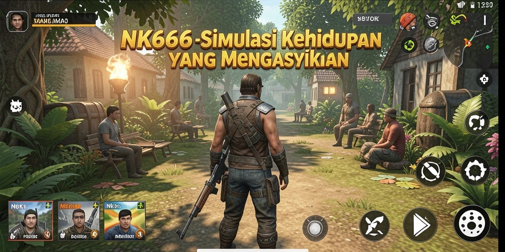 Screenshot menampilkan gameplay NK666 dengan interaksi karakter dan lingkungan.