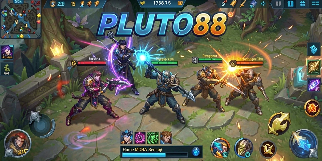 Screenshot gameplay PLUTO88 yang penuh aksi seru.