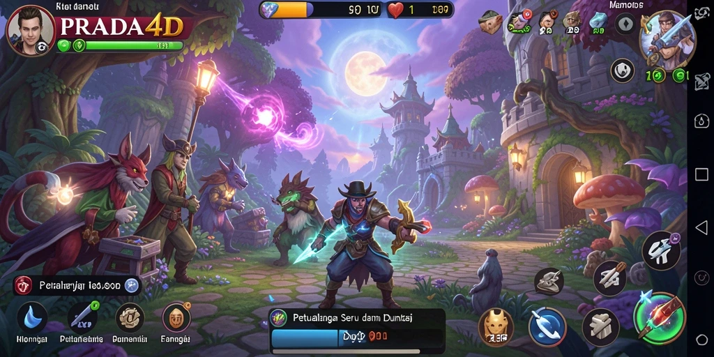 Tangkapan layar gameplay PRADA4D yang menampilkan aksi pertempuran yang mendebarkan.
