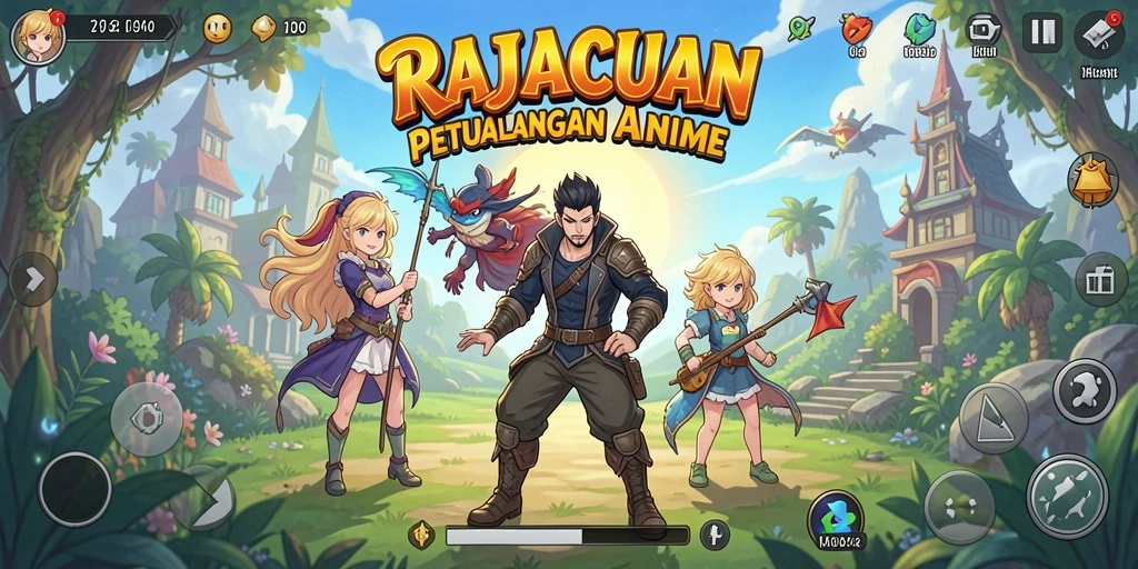 Tampilan gameplay RAJACUAN yang memukau dan penuh aksi.