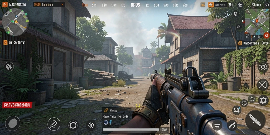 Tampilan gameplay RP99 yang mendebarkan dalam aksi TPS.