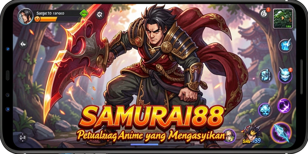 Screenshot SAMURAI88 menampilkan aksi pertarungan seru di dunia Anime.