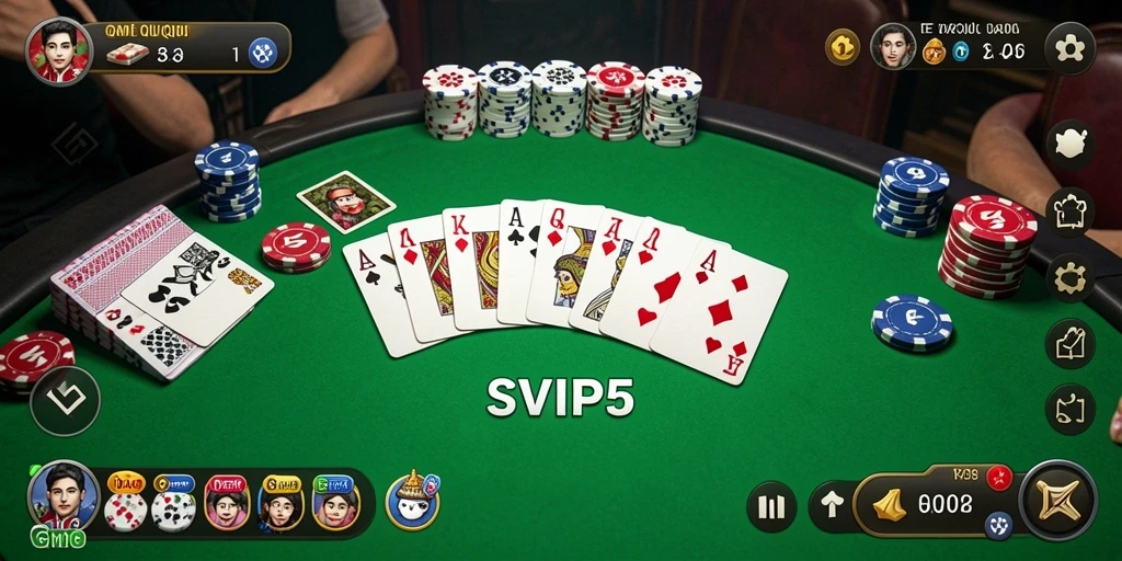 Screenshot gameplay SVIP5 yang menampilkan suasana QiuQiu.