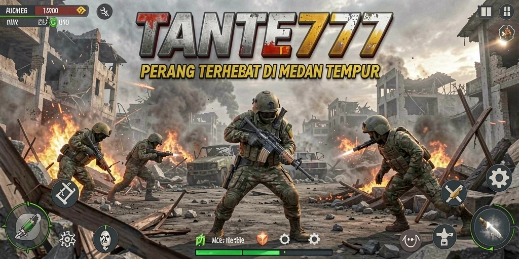 Tangkapan layar TANTE777 menunjukkan aksi mendebarkan dalam pertempuran Battle Royale.