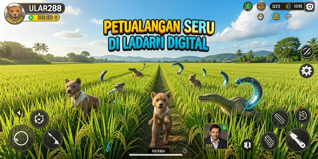 Tampilan gameplay ULAR288 dengan aktivitas bertani yang menarik.