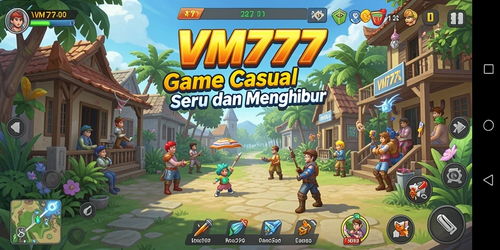 Tampilan gameplay seru dan menghibur dari VM777.