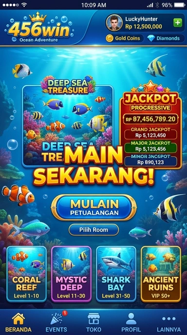 Tampilan utama aplikasi 456win yang informatif.
